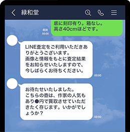 LINEで結果送付