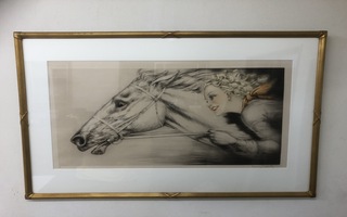 藤田吉香 「馬」 水彩画