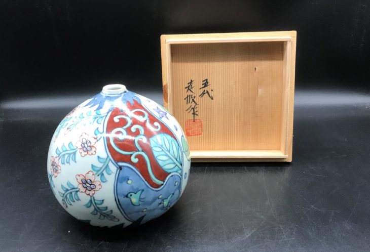 五代佐藤走波作 染錦辻ヶ花文 【大阪府河内長野市】 ｜骨董品買取 緑和堂