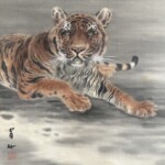 大橋 翠石 作 「猛乕図」