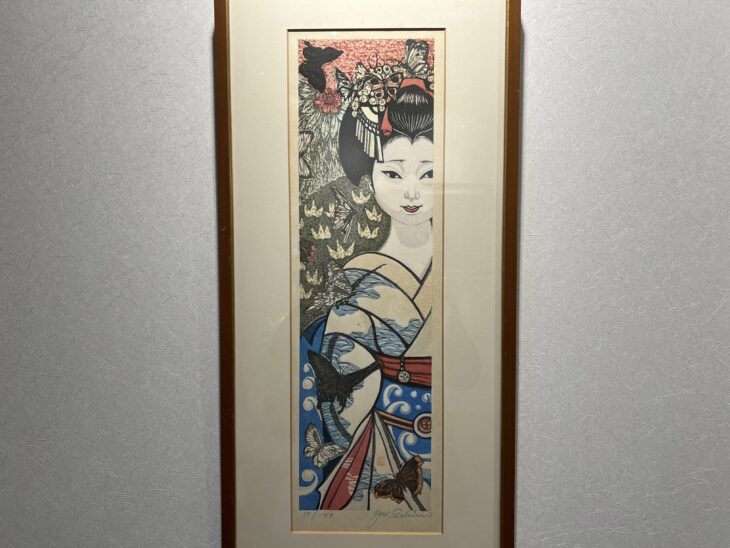 関野準一郎「舞妓」木版画