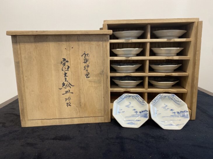 【出張買取】初期伊万里焼 『富士絵皿』10枚