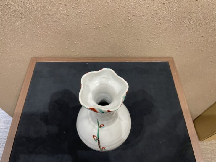 水月窯 造『赤絵 花入』 ｜骨董品買取 緑和堂