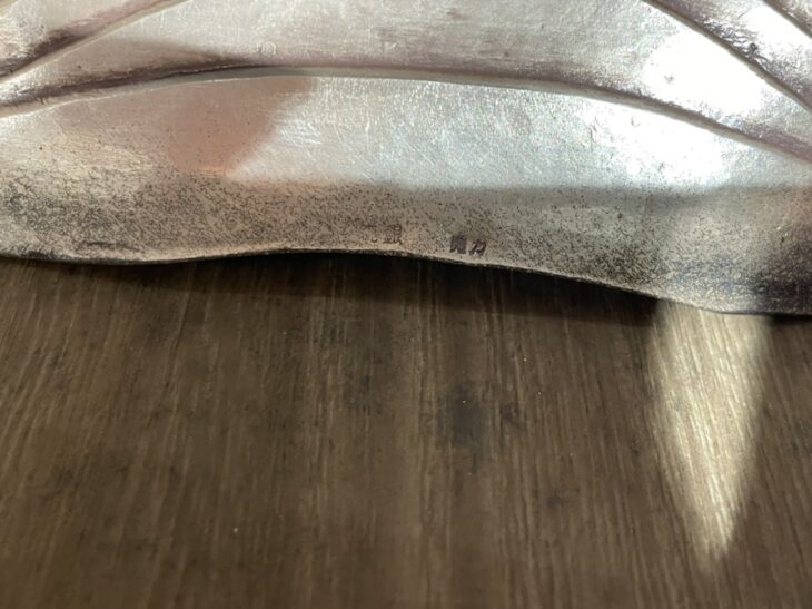 真海 徳太郎 作『純銀製 翁面』 ｜骨董品買取 緑和堂