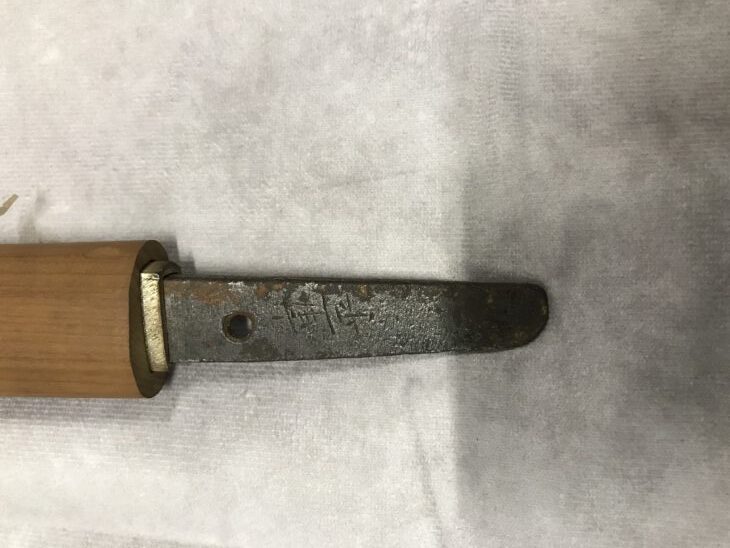 槍　合法サイズ　約　刃渡り14・５センチ　無銘　古美術　本歌　骨董　武具　平三角 槍 合法サイズ 約 刃渡り14・5センチ 無銘 古美術 本歌 骨董