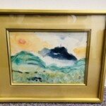 梅原龍三郎 作 『浅間山』水彩画をお譲り頂きました。