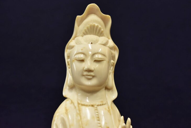象牙 『観音像』 ｜骨董品買取 緑和堂
