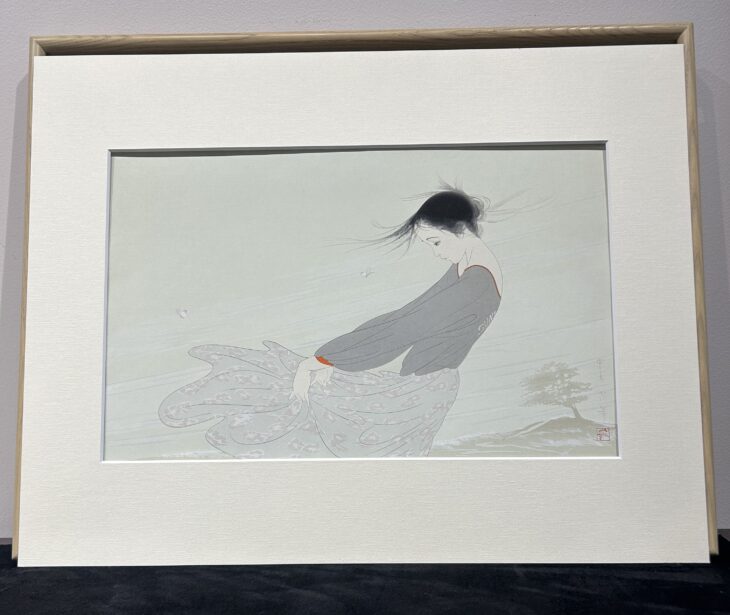 中島潔 作 『風のかなた 木版画』