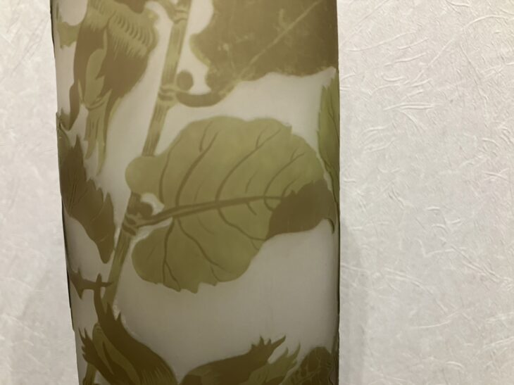 エミール・ガレ 「草花文花瓶」 ｜骨董品買取 緑和堂