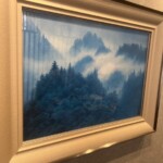 東山魁夷　岩絵の具方式『朝雲』工芸画