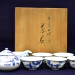 川瀬竹春『染付花鳥図 煎茶器』