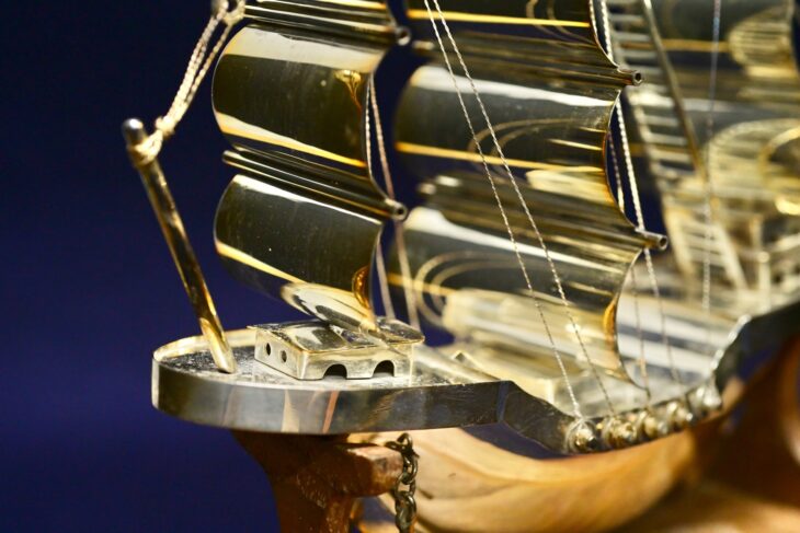 純銀長崎船』 ｜骨董品買取 緑和堂