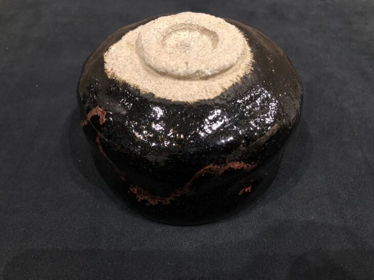 高級 黒茶碗 富士山 中村道年 抹茶茶碗 茶道工芸金鱗会会員 八事