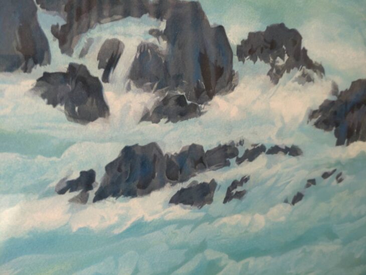 東山魁夷 『朝濤』 ｜骨董品買取 緑和堂