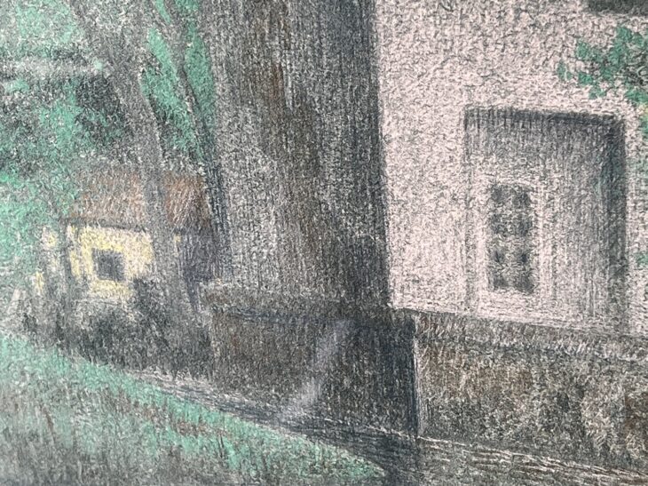 真作】【WISH】野村義照「モーゼル河畔」日本画 30号 大作 金落款 共シール ◇桜・教会風景名品 〇現代巨匠 元日本美術院特待 #22022365  item details | JDirectItems Auction | One Map by FROM JAPAN