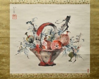 大山忠作　文化勲章受章者　海の風景画　額入り　書画、骨董品、美術品