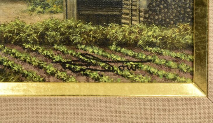 遠藤昭吾 作 『柿の木のある家』 ｜骨董品買取 緑和堂