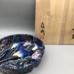 松井康成 作 『翠瓷練上飾り鉢』