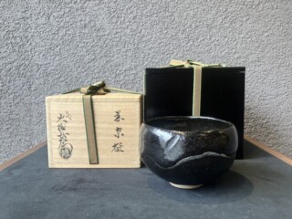 平安 永泉勝見永泉 作 紫交趾青海波 皆具 ｜骨董品買取 緑和堂