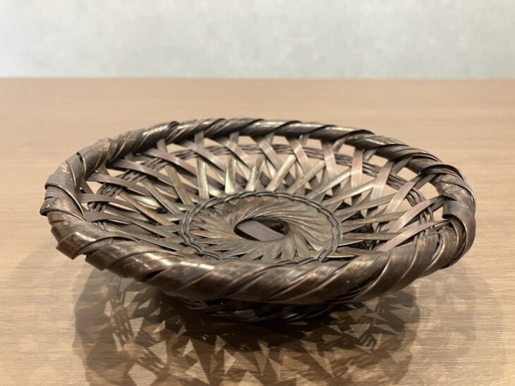 初代早川尚古斎 小形手付花籃 HayakawaShokosai, small handled