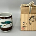 北出不二雄『色絵鷺文湯呑』 |骨董品買取 緑和堂 北出不二雄『色絵鷺文湯呑』 |骨董品買取 緑和堂