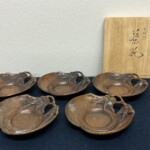 木越三右衛門 作 『青銅三茄子式茶托』