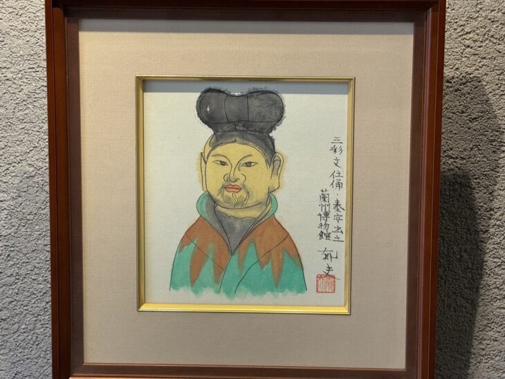 平山郁夫画伯と共に中国で作画した中国人水彩画家陳芸作品