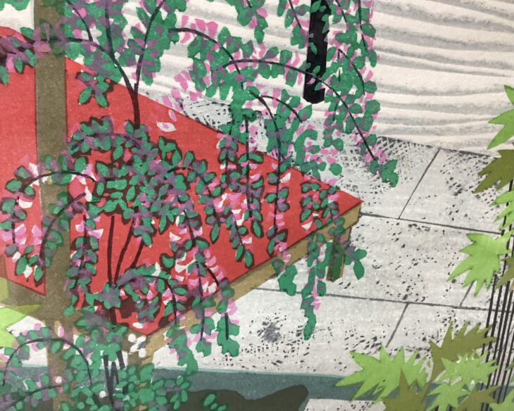 北岡文雄 作 『京の茶店』 ｜骨董品買取 緑和堂