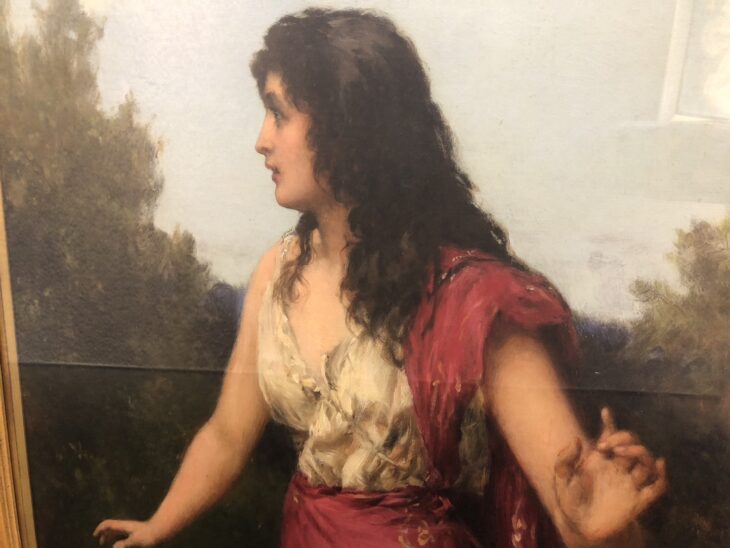 ウィリアム・オリバー作『赤いスカートの女』 ｜骨董品買取 緑和堂