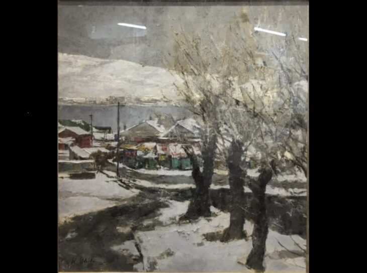 浮田克躬 『函館雪景』 ｜骨董品買取 緑和堂