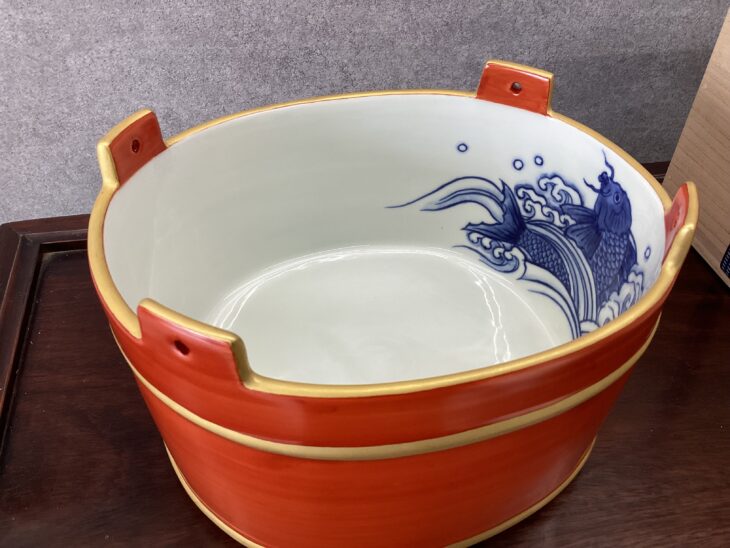 林淡幽 『鯛桶水指』 ｜骨董品買取 緑和堂