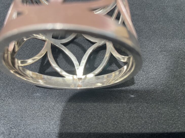 十一世 中川 浄益 造 「七宝透紋 銀製蓋置」 ｜骨董品買取 緑和堂