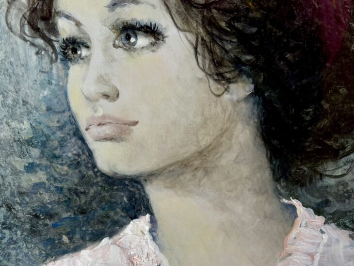 ベルナール・シャロワ　「髪結い」　希少、画集額装画、美人画、パリ ベルナール・シャロワ 「髪結い」 希少、画集額装画、美人画、パリ