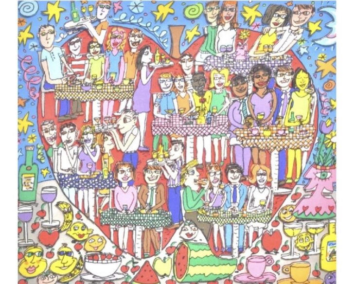 素敵な BIG IS APPLE BIG 『THE ジェームス・リジィ ON FOOD GOOD 絵画
