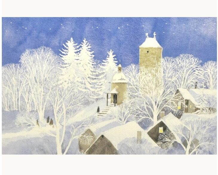 安野光雅 『オーストリア オーベルン ドルフ』 ｜骨董品買取 緑和堂