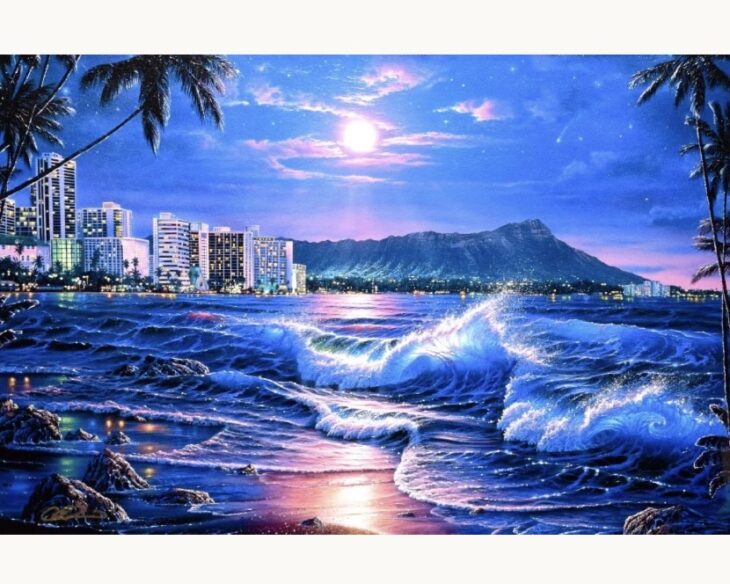 クリスチャン・リース・ラッセン 『ワイキキロマンス』 ｜骨董品