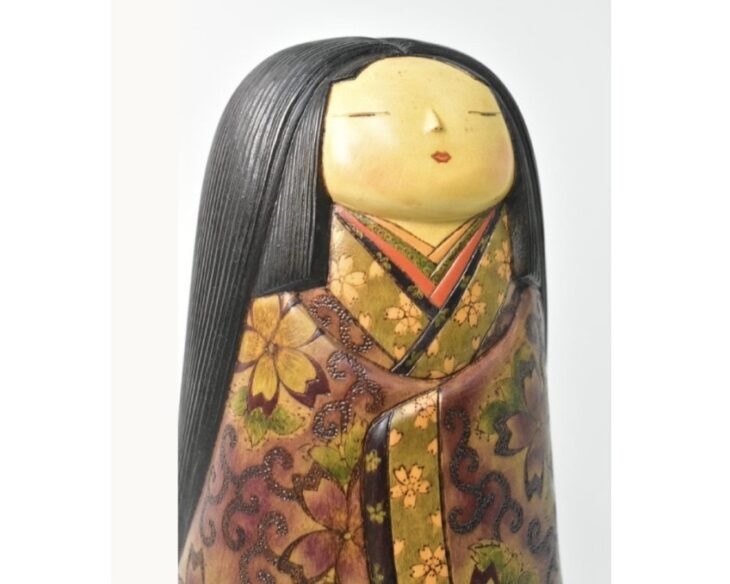 田中虎杖ナチュラルウッドのこけし人形 田中暢枝 『鎮花祭』 こけし ｜骨董品買取 緑和堂