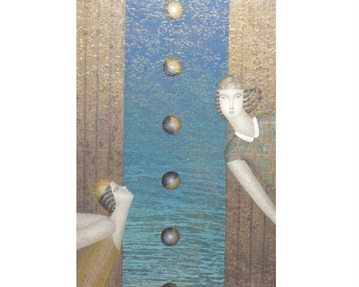 河村純一郎 『そっとみつめる』 ｜骨董品買取 緑和堂