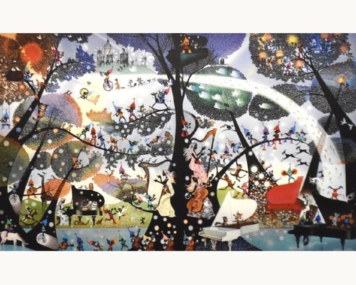 本物保証!  藤城清治『こびとの楽園』 ｜骨董品買取 緑和堂 画材