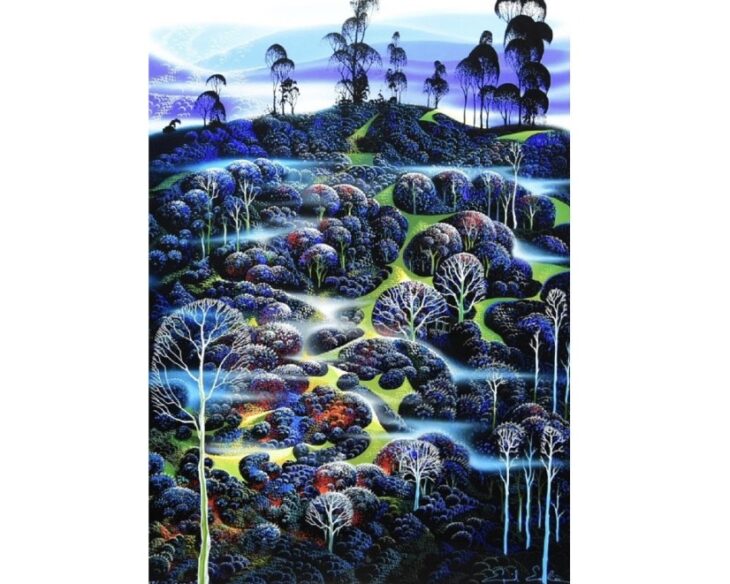★定価55万　絵画　アイベン・ロール　アーリーオータム　真作 アイベン・ロール 『タワーリングオーク』 ｜骨董品買取 緑和堂