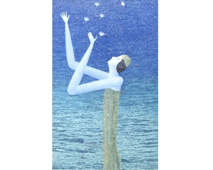 河村純一郎『遠い日』ミクスドメディア F4 原画 真作保証 1点もの 河村純一郎『遠い日』 ｜骨董品買取 緑和堂