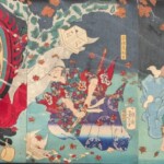 月岡芳年『美談武者八景 戸隠の晴嵐』