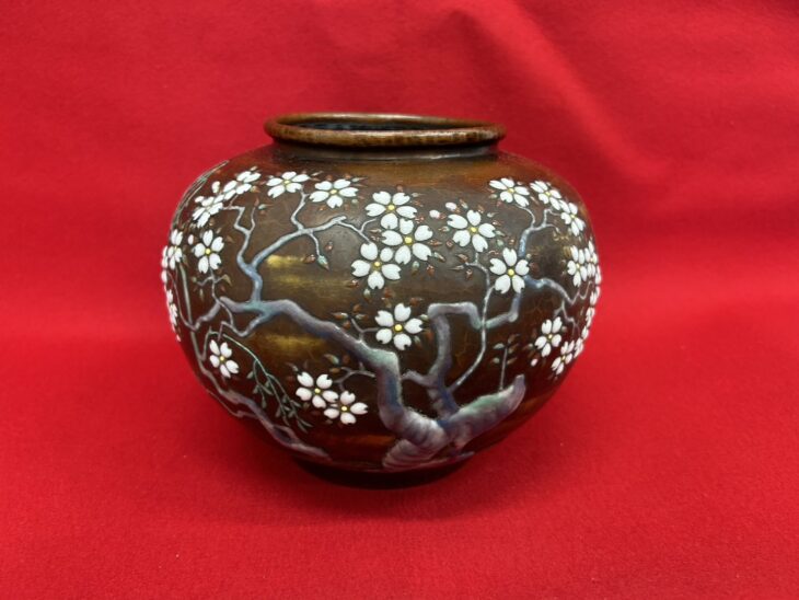 安藤七宝 『鎚起七宝花瓶』