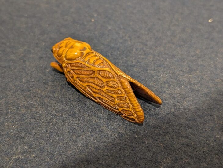 蝉 象牙根付 ｜骨董品買取 緑和堂