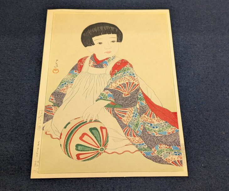 川瀬巴水 『手まり』