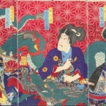 豊原国周『奇術揃三人童子』