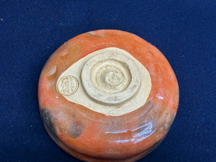 十四代 楽吉左衛門 『赤平茶碗 青海波』 即中斎書付 ｜骨董品買取 緑和堂