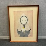 藤田嗣治 『カナリアを抱く少女』