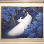 岸田蒼坪 『菩薩樹の陰』 10号 日本画