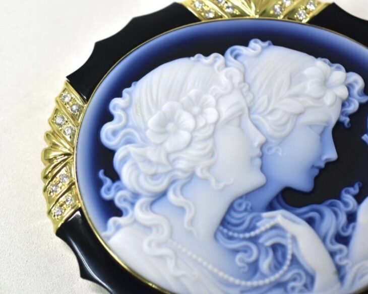 カメオ ブローチ K18 ｜骨董品買取 緑和堂